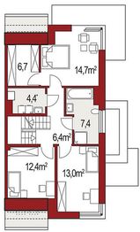 Piętro 1 projektu - Diana Grande A segment prawy