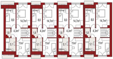 Poddasze projektu - Iskra zestaw 4 segmenty