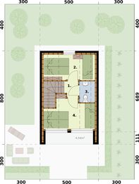 Poddasze projektu - Moca 2 C szkielet drewniany dom całoroczny, mieszkalny