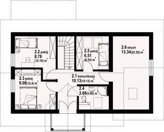 Poddasze projektu - Zawoja dw 63