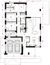 Parter projektu - Bursztyn II z garażem 2-st. [A]