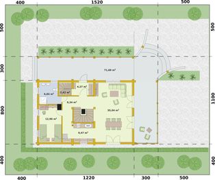 Parter projektu - L-188 z piwnicą