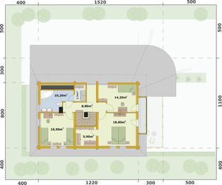 Poddasze projektu - L-188 z piwnicą