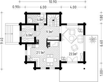Parter projektu - L-211 z piwnicą