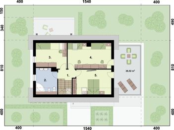 Poddasze projektu - Trypolis 3 EKO - pompa ciepła i wentylacja mechaniczna