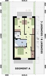 Piętro 1 projektu - Altea - dom szeregowy, segment B