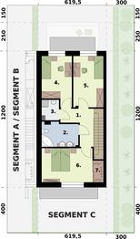 Piętro 1 projektu - Altea - dom szeregowy, segment C