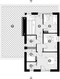 Piętro 1 projektu - HomeKoncept 82