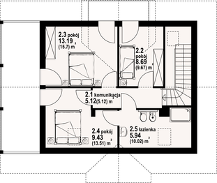 Poddasze projektu - Cisów 3dw