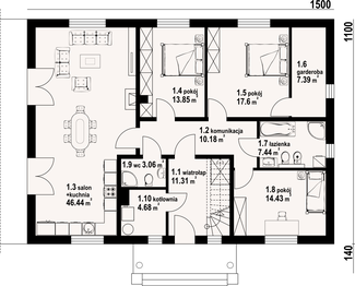 Parter projektu - Dębowo 15m