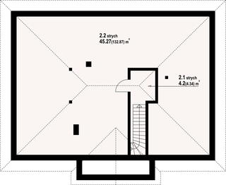 Poddasze projektu - Dębowo 15m