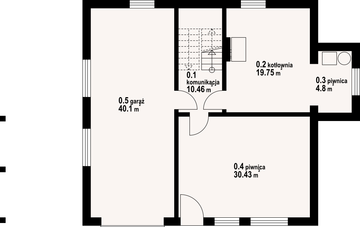 Piwnica projektu - Jaworzynka duża 19m