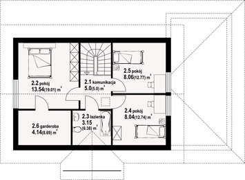Poddasze projektu - Zawoja mk 77g dws