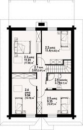 Poddasze projektu - Głogoczów 6 dw