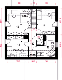 Poddasze projektu - Nowalia II z garażem 1-st. [A]