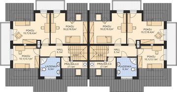 Poddasze projektu - APS 204 dwulokalowy