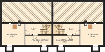 Piwnica projektu - APS 204 dwulokalowy