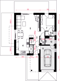 Parter projektu - Nowalia Mode z garażem 1-st. [A]