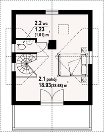Poddasze projektu - Gajowo 60 dw