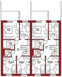 Piętro 1 projektu - Katrina Gold Bliźniak A