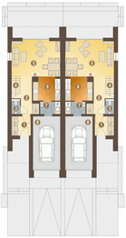 Parter projektu - Eco 4 z garażem 1-st. bliźniak [A-BL]