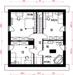 Poddasze projektu - Nowalia II bez garażu [B]