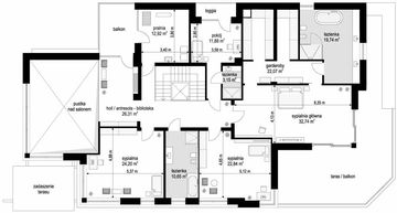 Piętro 1 projektu - Willa moderna