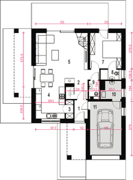 Parter projektu - Nowalia II Mode z garażem 1-st. [A]