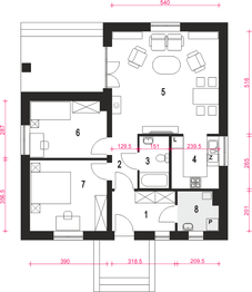 Parter projektu - Szymek Bis bez garażu [B]