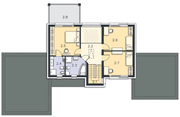 Piętro 1 projektu - Pacifica DCP362