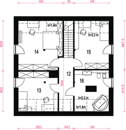 Poddasze projektu - Nowalia II Mode bez garażu [B]