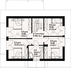 Poddasze projektu - Żarowo 5m