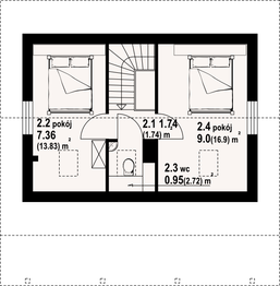 Poddasze projektu - Hoczew mała 19 dws