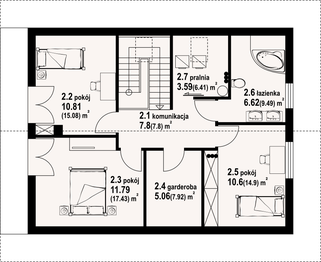 Poddasze projektu - Gryfice 13 dw