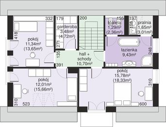 Poddasze projektu - Dom przy Alabastrowej 61