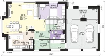 Parter projektu - Dom przy Wiosennej 22
