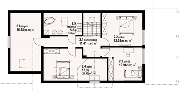 Poddasze projektu - Osiek 45 dw