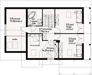 Poddasze projektu - Osiek 87 dw