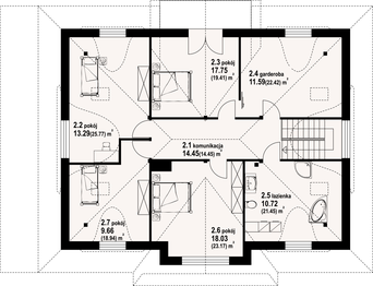 Poddasze projektu - Chmielniki średnie dw 25