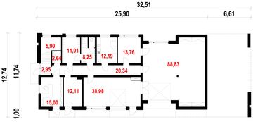 Parter projektu - Budynek usługowy AMB-465