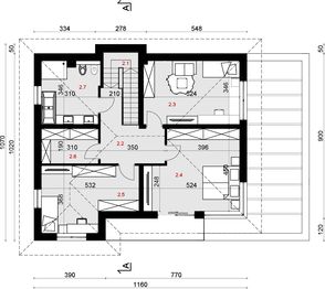 Piętro 1 projektu - Sej-pro 032 energo