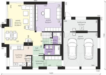 Parter projektu - Dom przy Cyprysowej 62