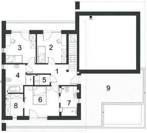 Piętro 1 projektu - Nowatorski D57 wariant I