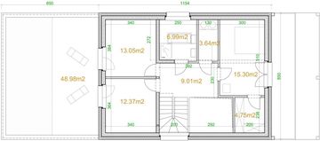 Poddasze projektu - eko Typowy 55