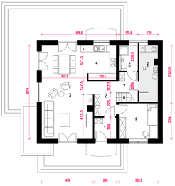 Parter projektu - Dom Dla Ciebie 10 bez garażu [B]