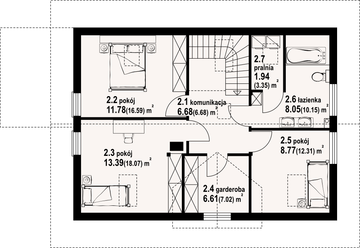 Poddasze projektu - Osiek 303 dw