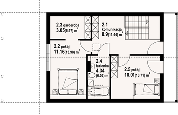 Poddasze projektu - Bartnowice 7 dws