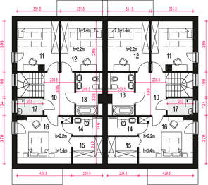Poddasze projektu - Głuszec III Mode z garażem 1-st. bliźniak [A-BL]