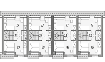Poddasze projektu - Morski 1 - szereg l+s+s+p