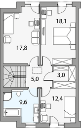 Piętro 1 projektu - Oskar 3 - segment s